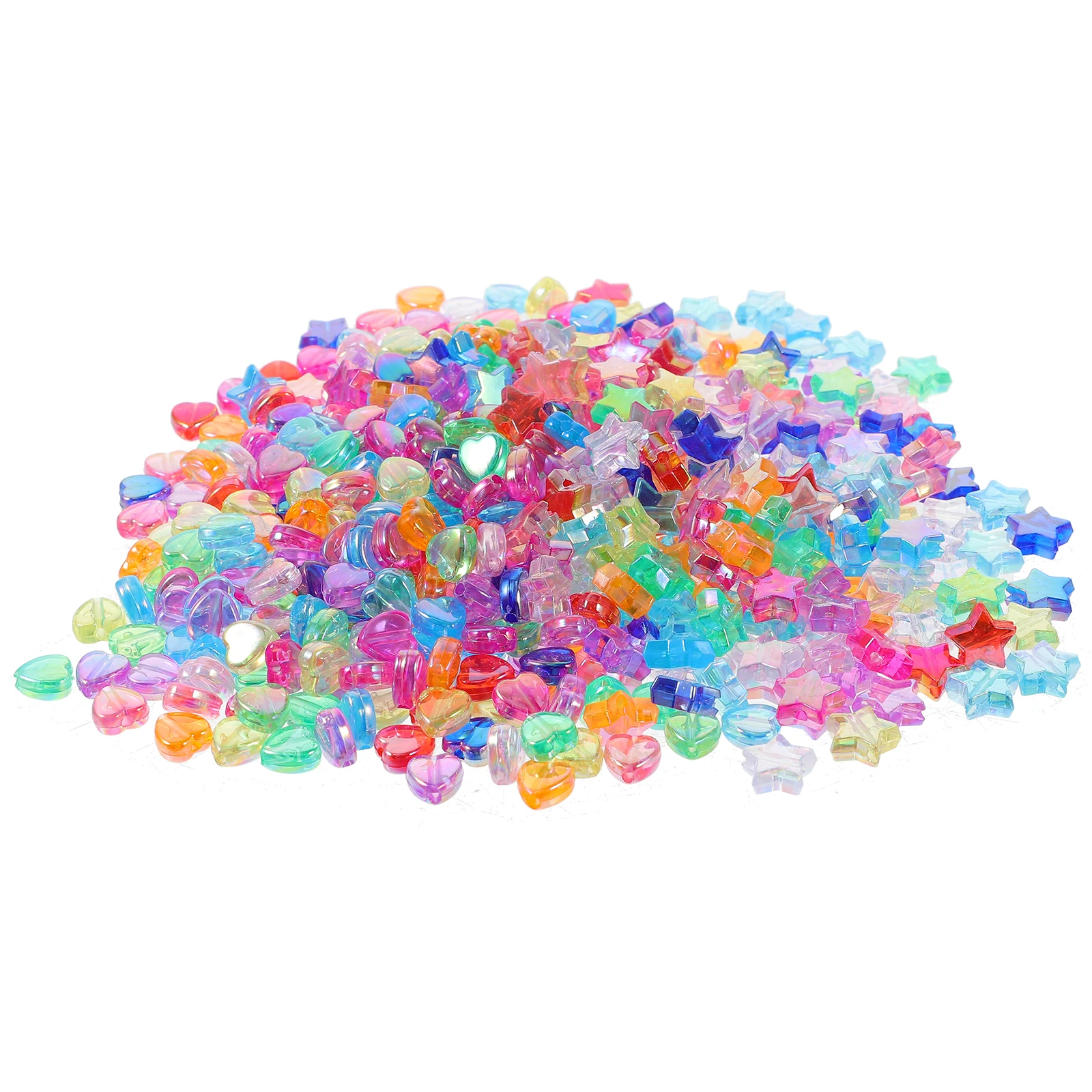 

600 Pcs Acrylic Kit Bracelet Necklace Keychain Making Craft Material Bulk Colorful Spacer Jewelry Beads for for Bracelets