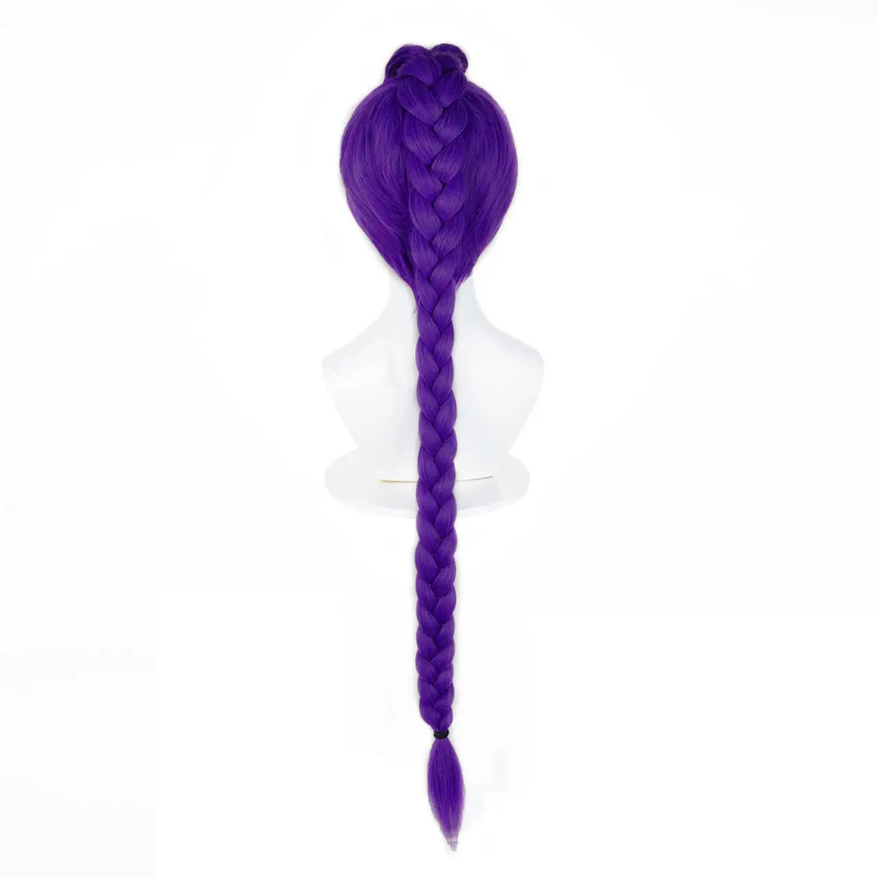 Top Choice for Queue Performances Purple Tiger Clip-On Single Ponytail Synthetic Fiber Braided Wig view 4