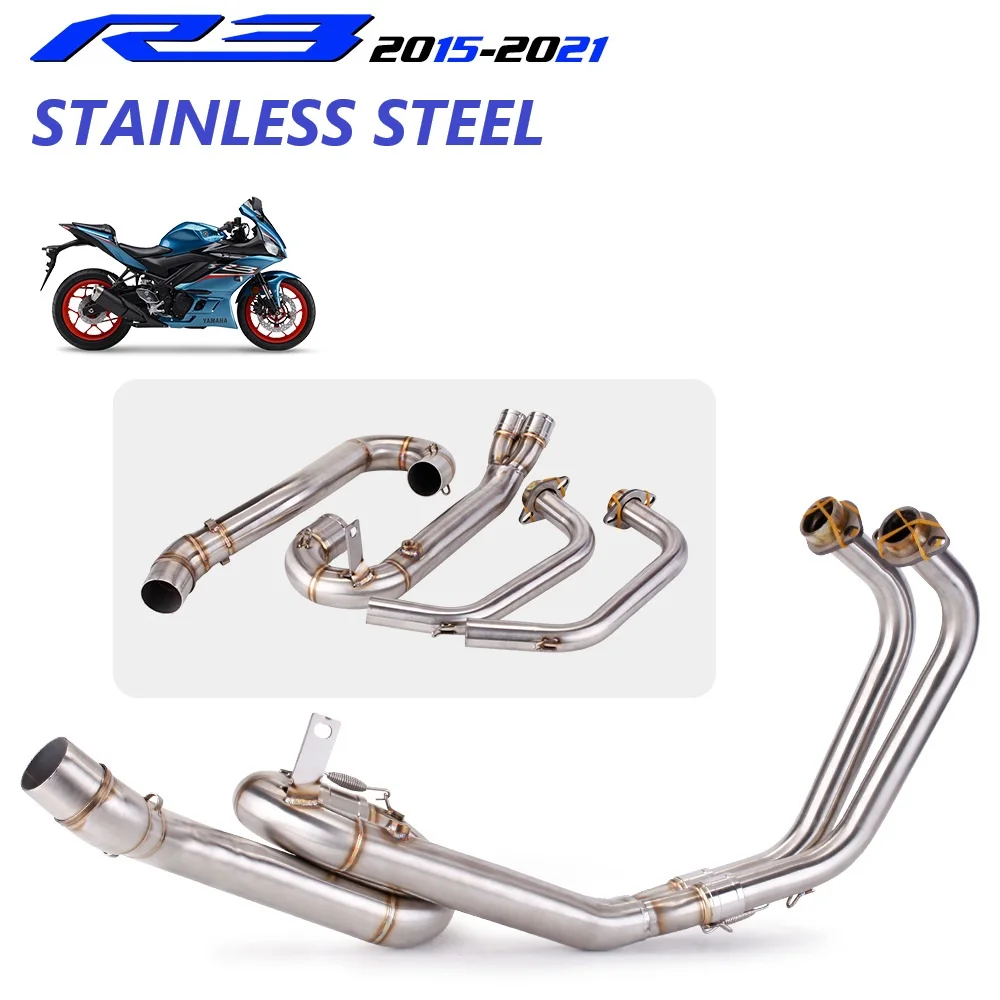 

Full Exhaust System pipe middle pipe slip on for YAMAHA YZF MT03 R25 R3 YZF R25 R3 MT03 2015 2016 2017 2018 2020 without exhaust