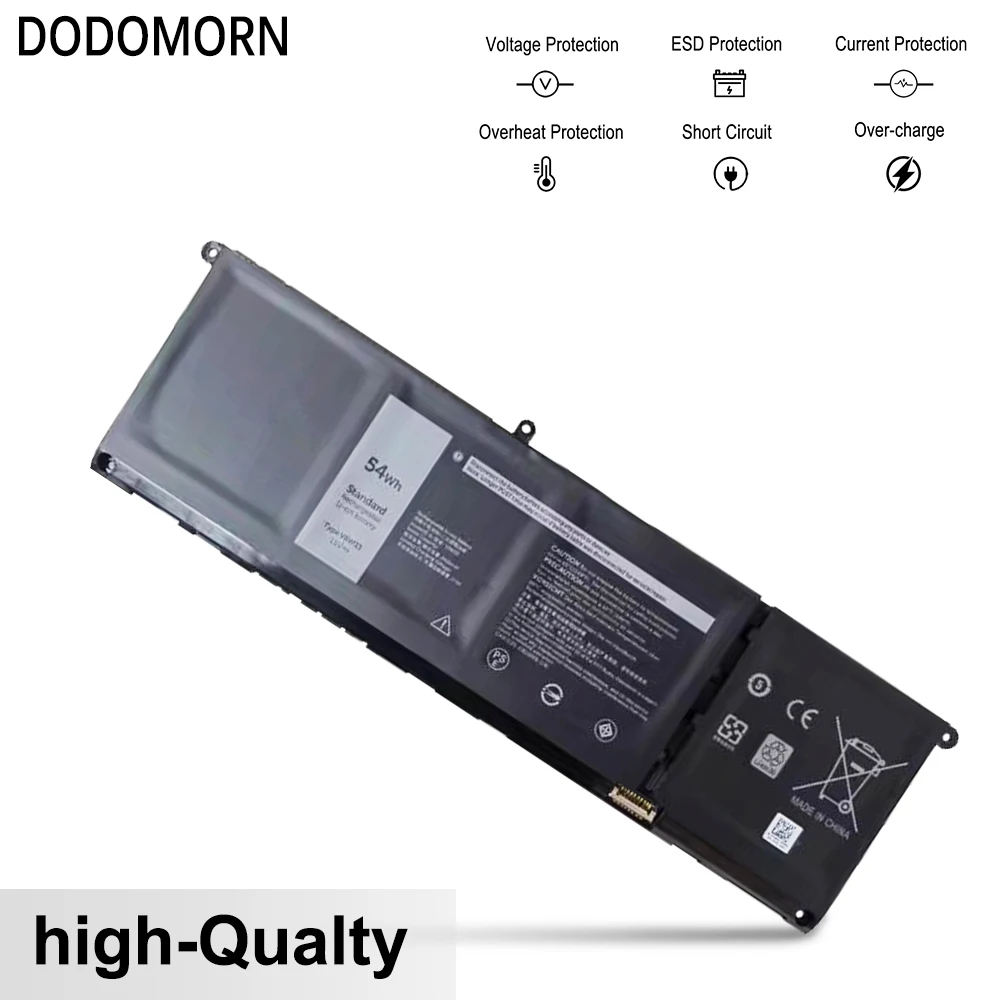 DODOMORN-Batterie d'ordinateur portable V6W33, Dell Latitude 3320, 3520, Inspiron 5310, 5415, 5410, 2 en 1, 7415, 15, 5515 Tystro16, 5620 Gratios J0