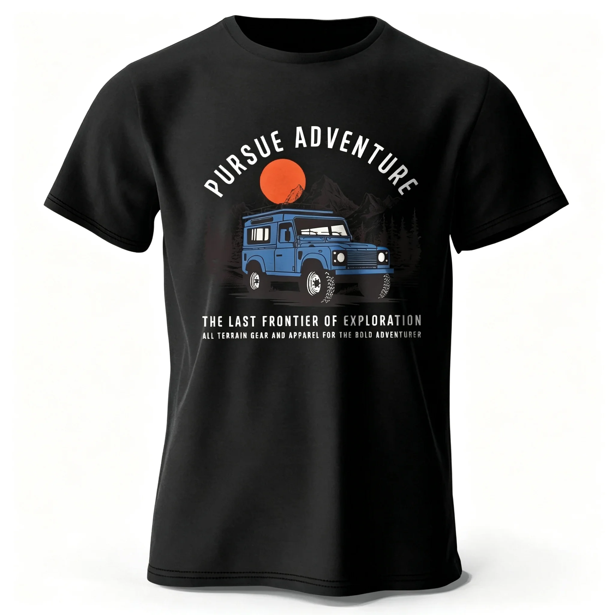 2026 Wilderness Camping Off Road Vehicle Graphic T-Shirt Kids Adults Mountain Sunset Outdoor Explore Crew Neck Short Sleeve Tee