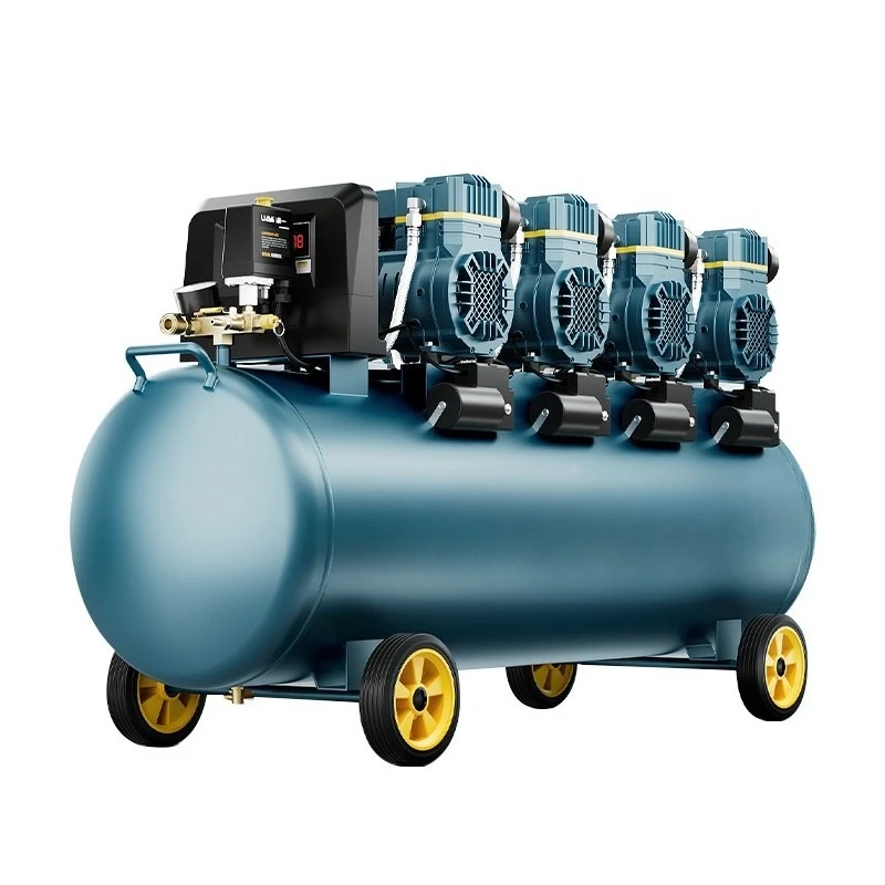 ضاغط هواء صناعي 220 فولت مضخة هواء صامتة خالية من الزيت ضاغط هواء عالي الضغط مضخة النجارة المحمولة #1