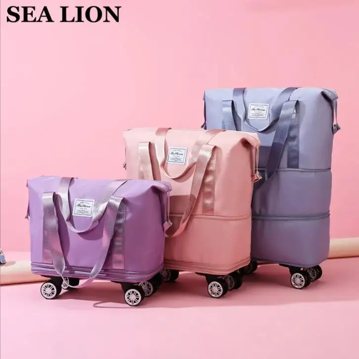 

Women Travel Trolley Bags With Wheels Women Rolling Luggage Bag Luggage Suitcase Wheeled Bag for Women Carry On Hand Luggage Bag