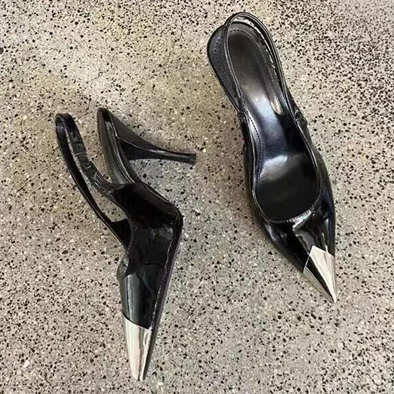 

Luxury Women's Shoes Elegant Spring Comfortable High Heels Fashion Women Pumps Trend Sexy Party Prom Slip-On Sandals Mules Shoes