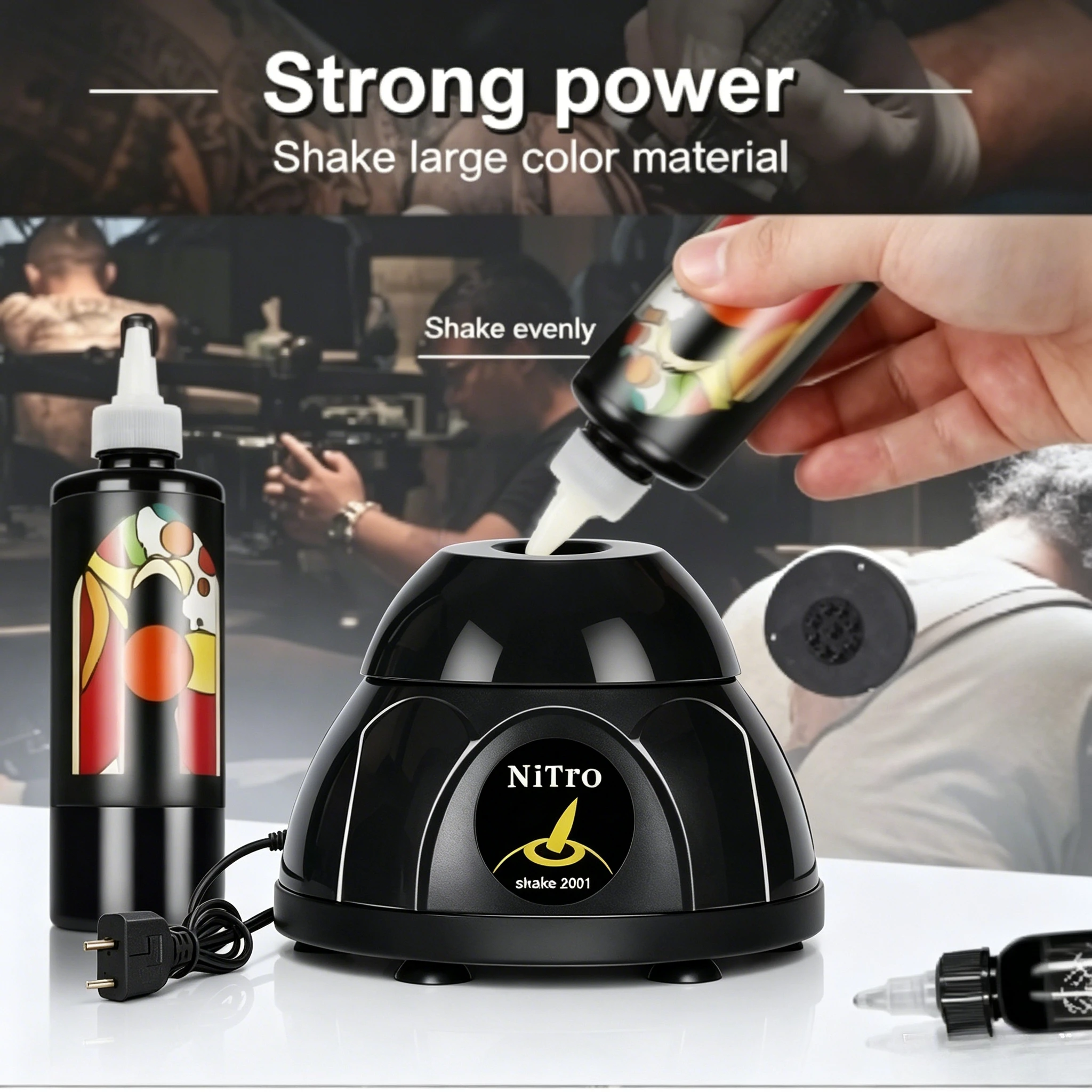 Mini Vortex Shaker Tattoo Ink Nails Polish Mixed Shaker 7000RPM Vortex Mixer Non-slip Base Tattoo Ink Stirrer Tattoo Supplies