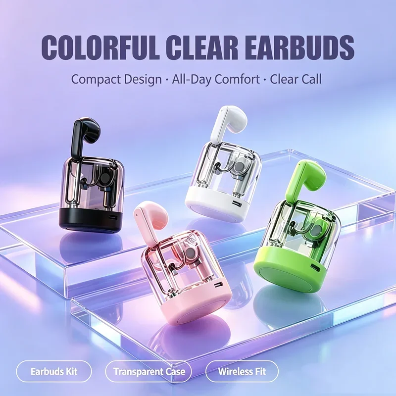 TWS Bluetooth Earphones Wireless Bluetooth Headset Feature Delicate Sound Details Secure Fit Touch Control To Adjust Volume