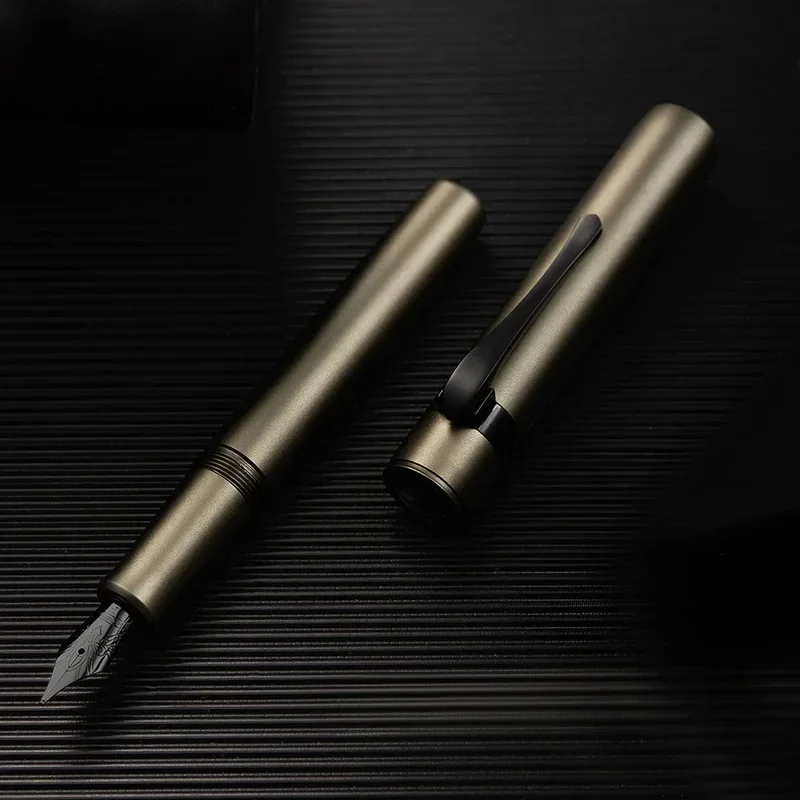 Hongdian M2 Black Forest Fountain Pen Mini Metaverse Sports Pocket Pen Blade Nib School Office Supplies Writing Stationery Gift