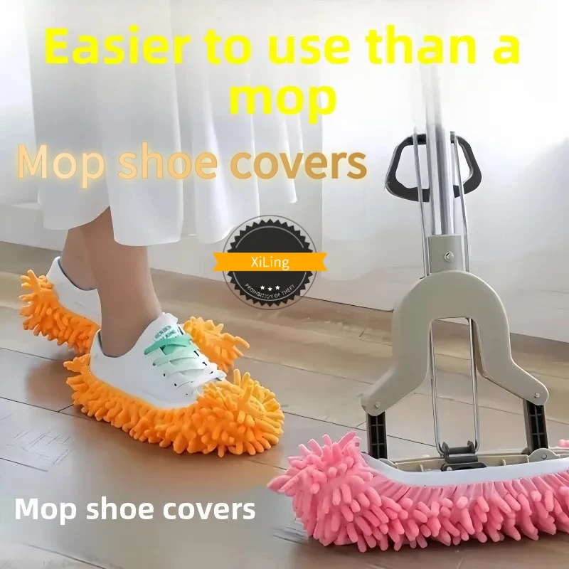 5 Pairs Hands-Free Cleaning Slippers, Wearable Dust Mops for Floors, Smart Home Floor Cleaning Pads, Quick Dry Mopping 2025 New
