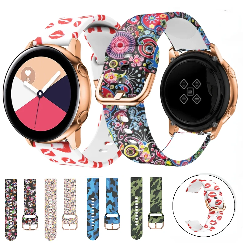 22mm 20mm Color Silicone Strap for Samsung Galaxy Watch 6 5 4 3 Huawei Watch 4 3 GT3 Pro Women Bracelet for Amazfit GTR/GTS Belt