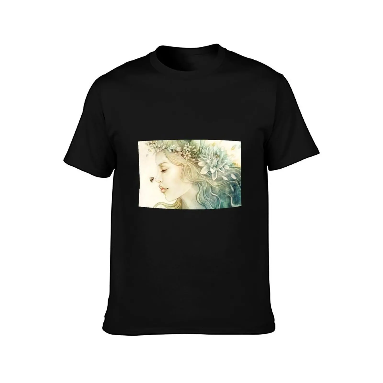 Teresa of the faint smile T-Shirt Non-Shrink Basic Cotton T-Shirt