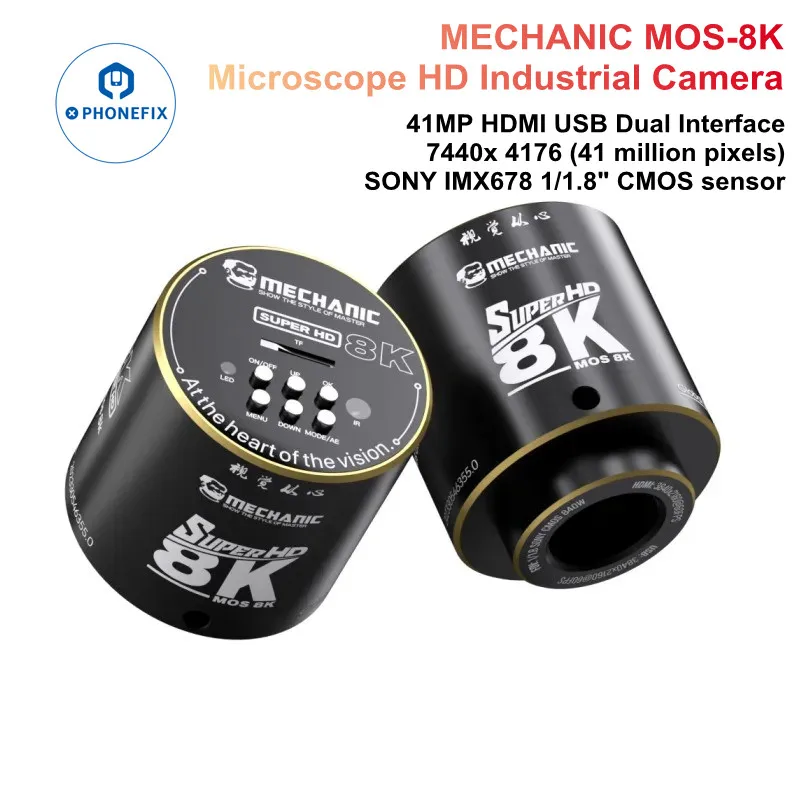 MECHANIC MOS-8K Super HD Industrial Camera 41MP HDMI USB Output 1/1.8