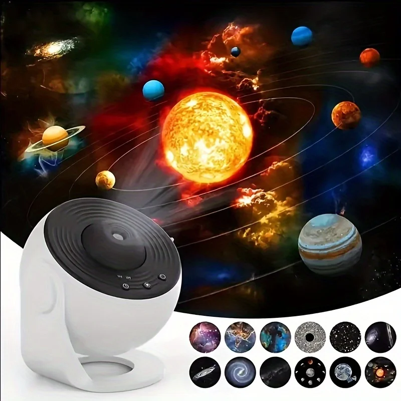 1pc New Globe Milky Way Projection Light Send 13 HD Star Lights Bedroom Full Of Star Atmosphere Lights Perfect For Holiday Party