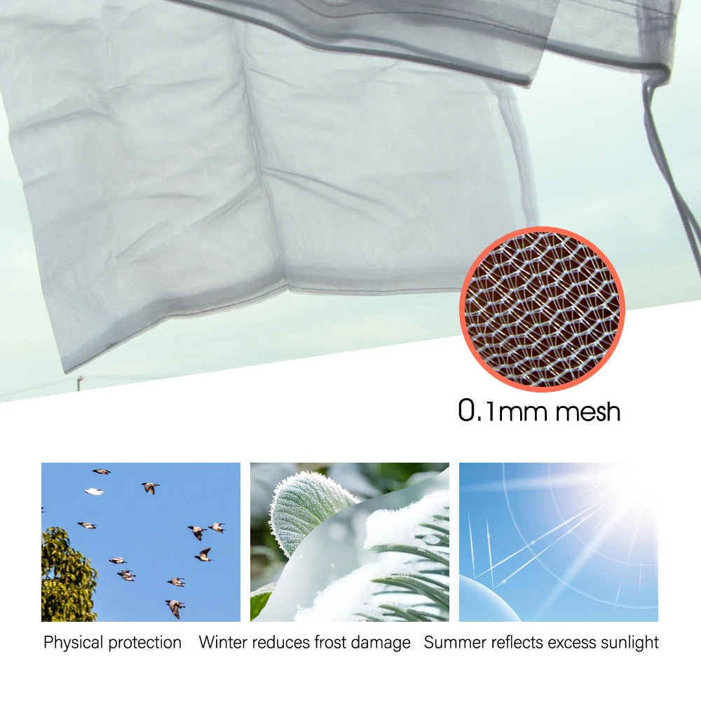 Plant Protection Bag Cover Netting Mesh for Fruit Vegetable Tree Barrier Strawberry Grapes Pest Control Anti-Bird Garden Tools - view 4