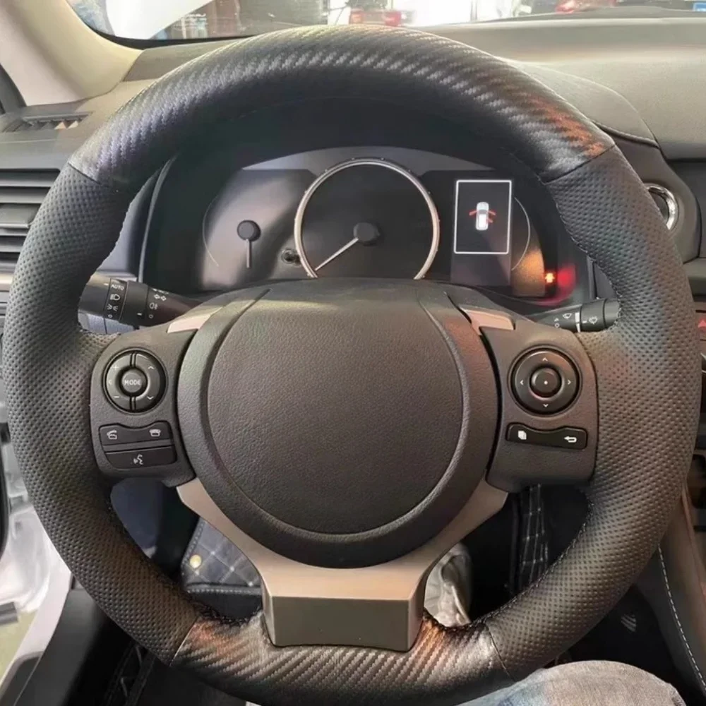 DIY Car Steering Wheel Cover Carbon Fiber Leather For Lexus IS250 2014 2015 IS300 IS350 IS F-Sport IS200t 2016 2017 Car Interior