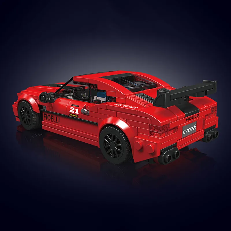 Mould King Mini Serie di auto di lusso Kit di blocchi di costruzione M8 Auto sportiva con scatola di visualizzazione Mattoni di montaggio Giocattolo Regalo di Natale per bambini 27072