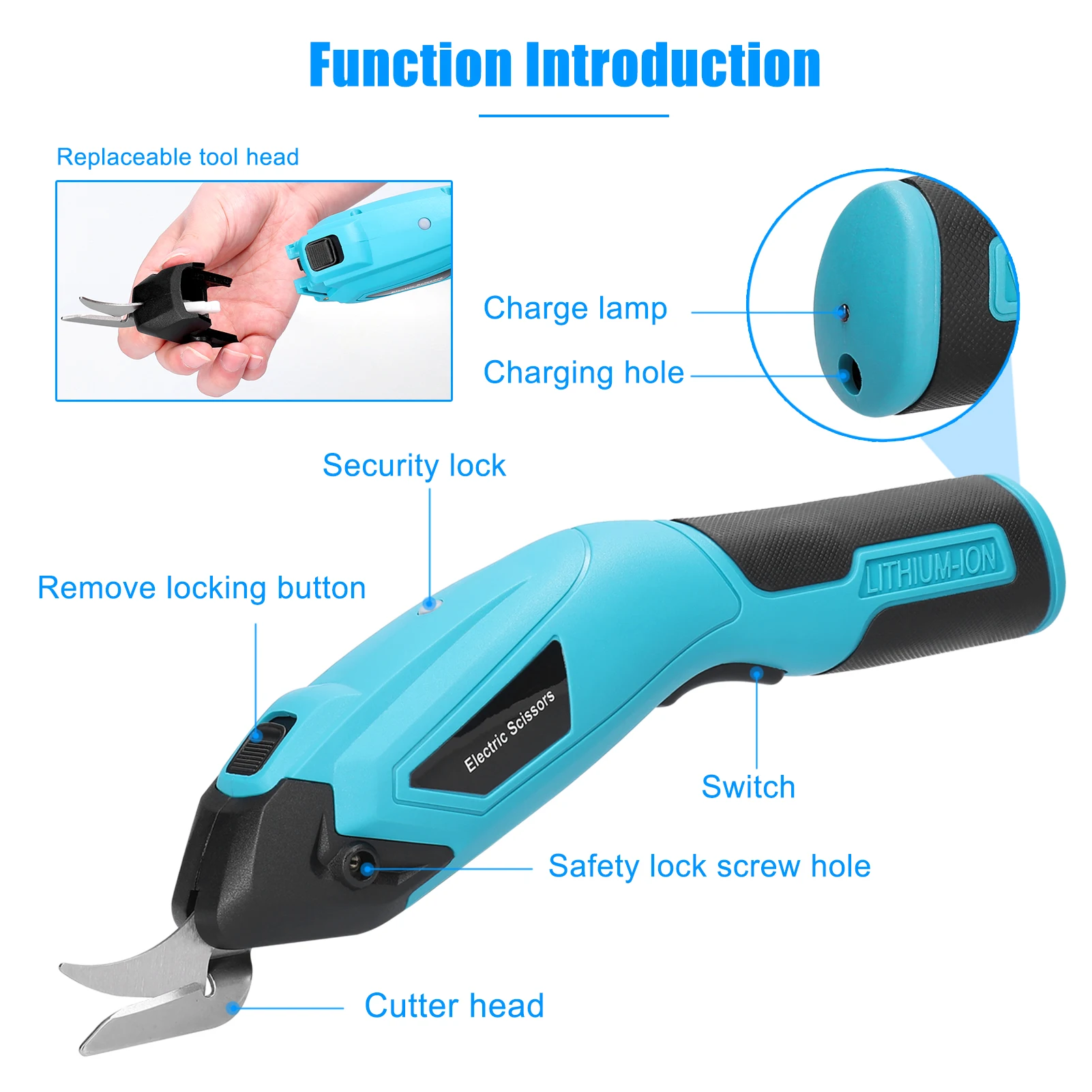 Electric Cutter Handheld Electric Cloth Cutter Brush Motor Portable Fabric Cutting Machine Sponge Leather Aluminium Flakes Rug