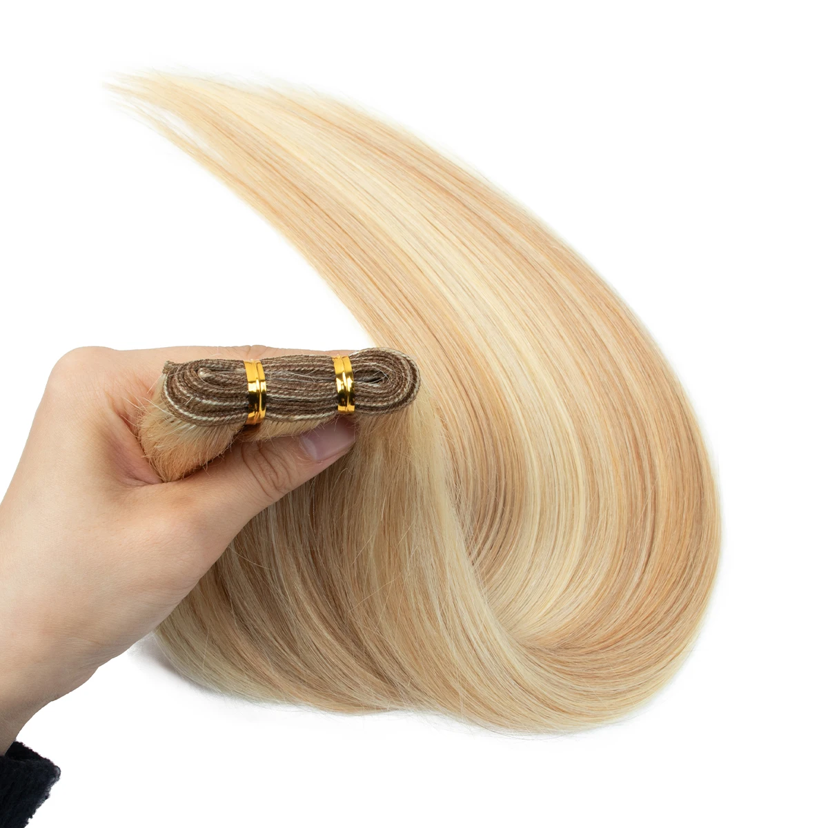 Bundles Human Hair 50g/pack Sew-in Double Weft Natural Straight Hair Bundles Machine Remy Double Weft for Women 12-24inch