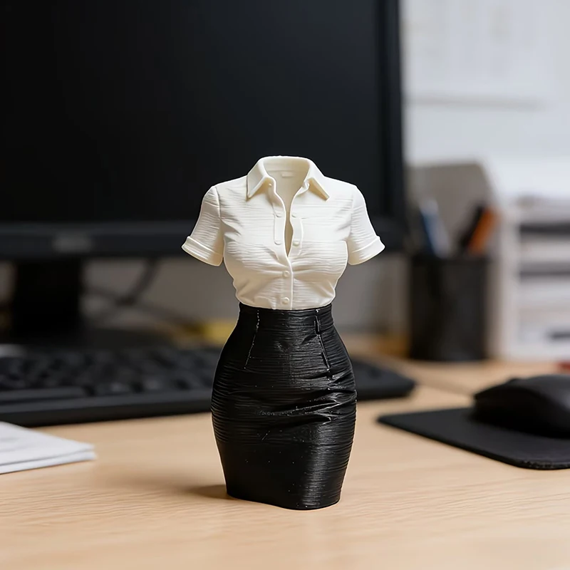 3D Printed Office Creative Ornament OL Professional Half-Body Statue Vase Desk Art Decor Ideal For Stress Relief