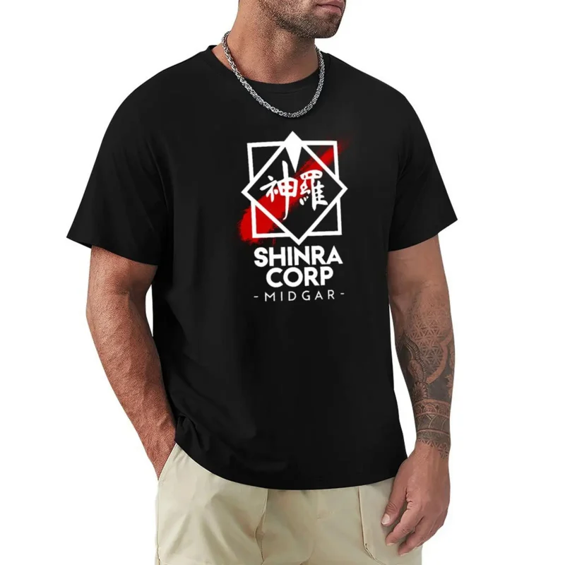 beach man t shirt summer top Shinra Corp - Midgar T-Shirt Tee shirt sports fan t-shirts o-neck t shirt men cotton teeshirt