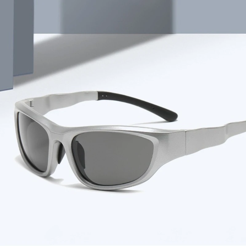 

Sports Style Wavy Temples Foldable Sunglasses Women's & Men's Y2K Retro UV-Protective Cycling Eyewear Outdoor Travel Eyewear