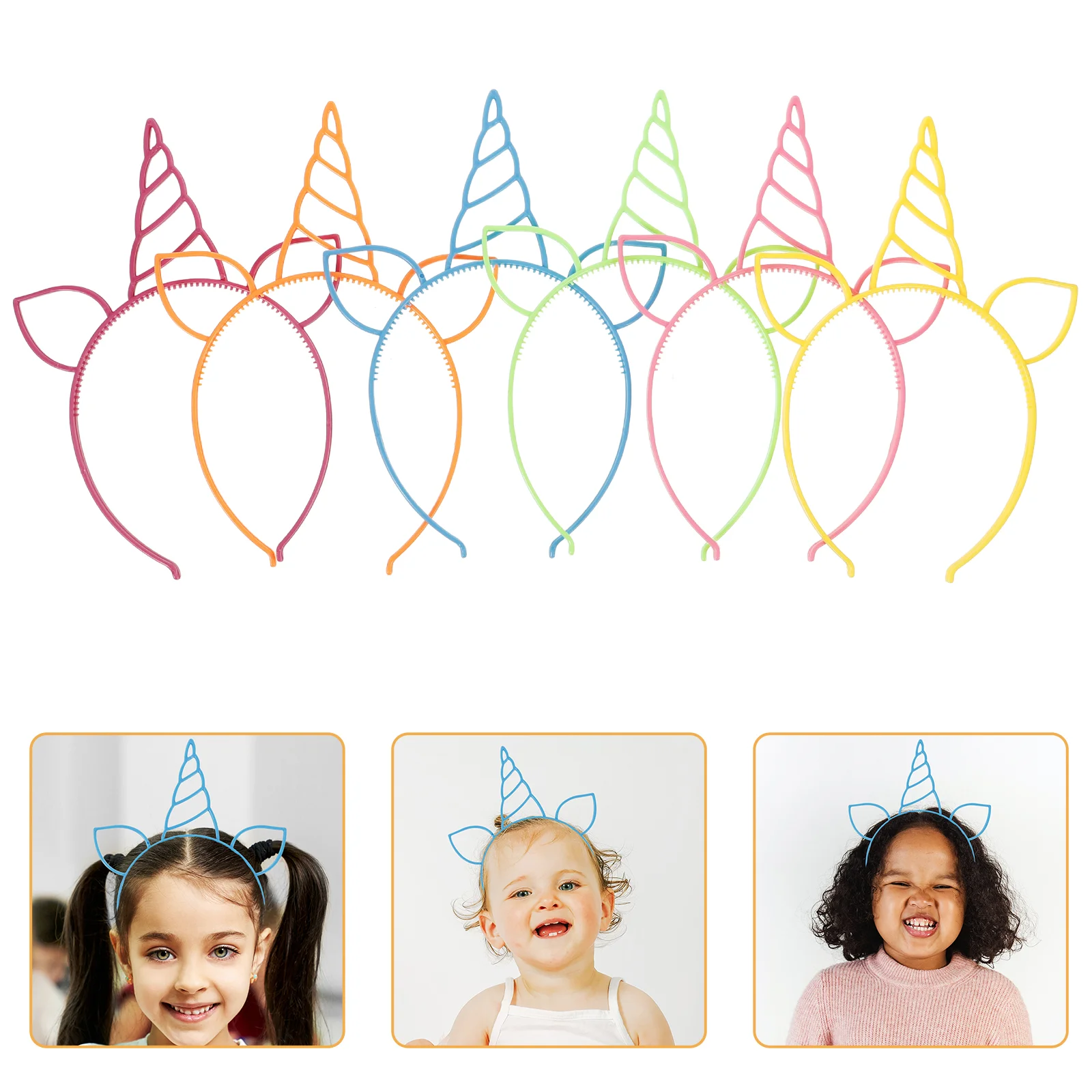 

18 Pcs Headband for Girls Cartoon Unicorn Hair Child Costume Party Headbands Ribbon