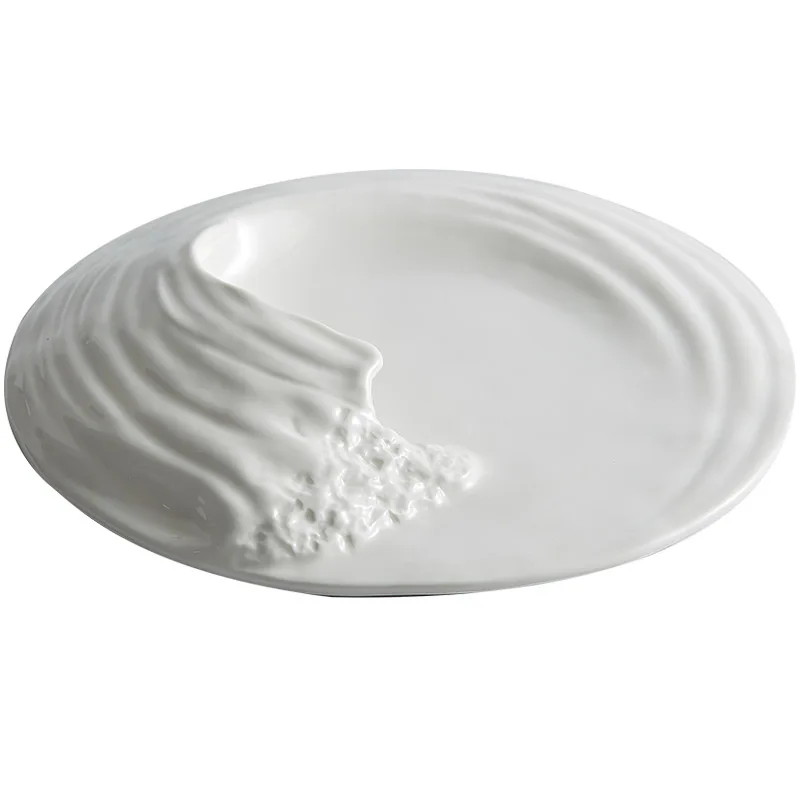 Creativity Hailang Stereoscopic Ceramic Tableware Special-shaped Western Food Flat Plate High-grade Cold Dishes Set In The Hotel