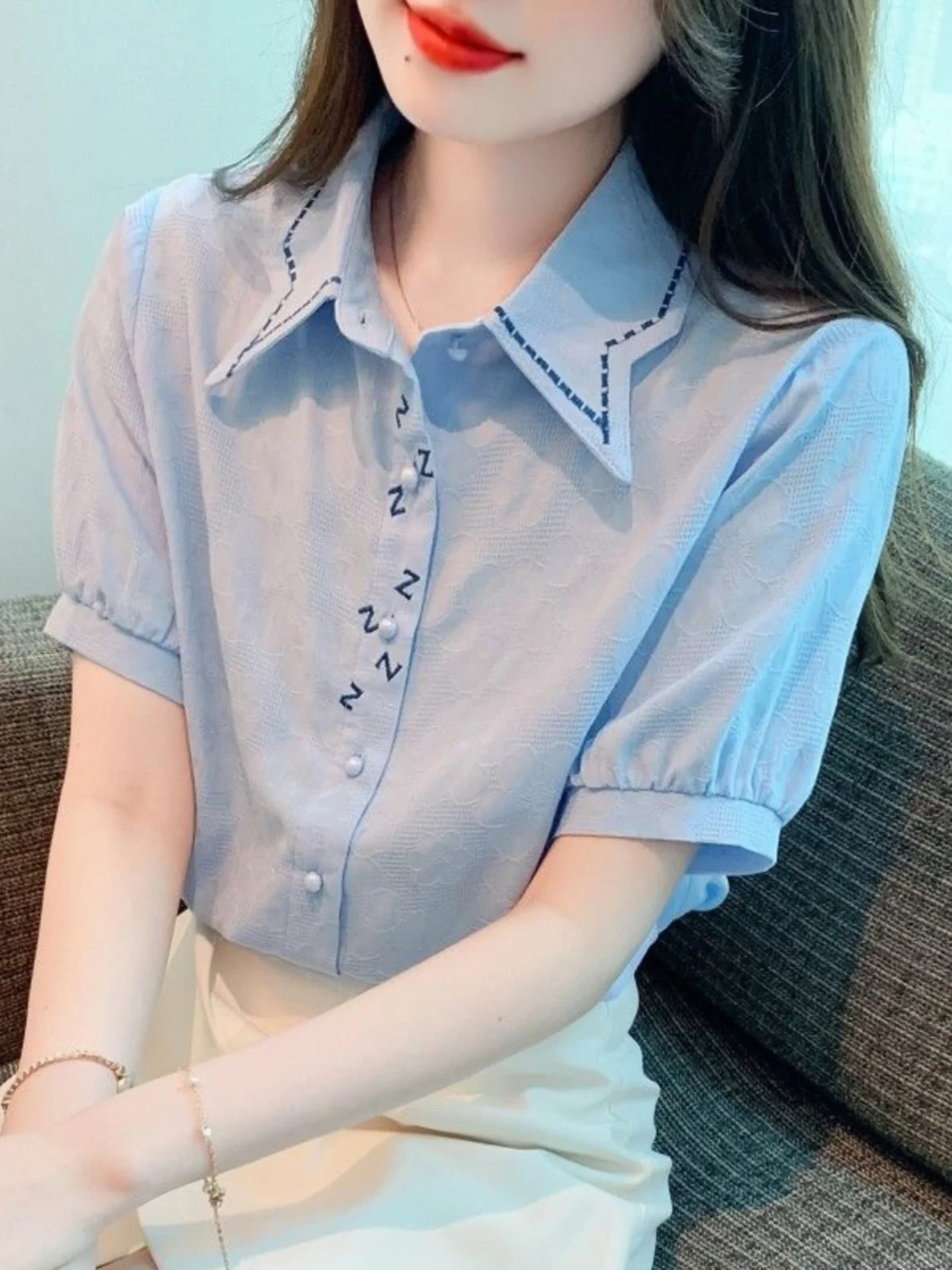 faionable-embroidered-cotton-irt-women's-summer-2024-new-sle-age-defng-top-ne-cover-ele-faionable-cotton-blouse