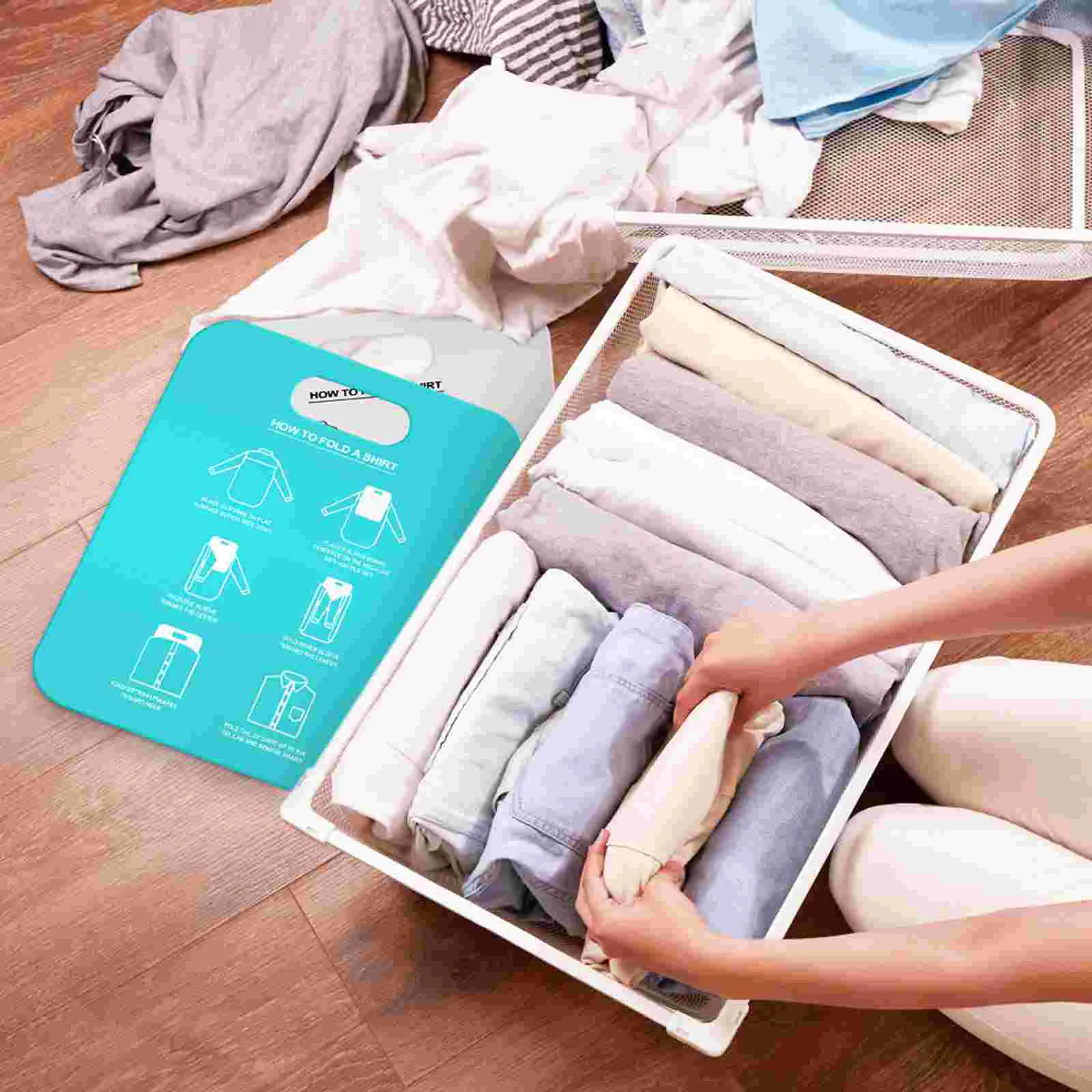 2 pçs placa dobrável tala preguiçoso roupas de viagem pp pasta de roupas para camisa