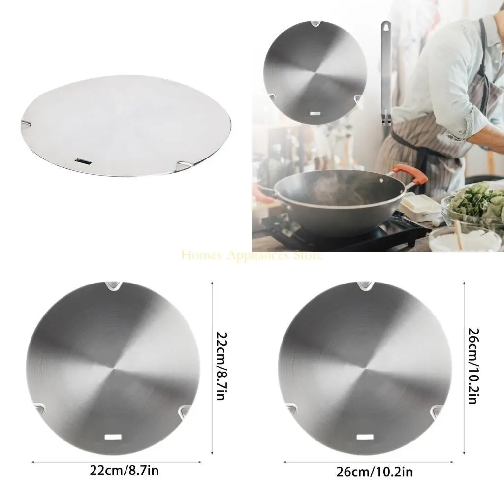 Adaptador indução aço inoxidável D0AB com alça destacável para cozinha cozinha