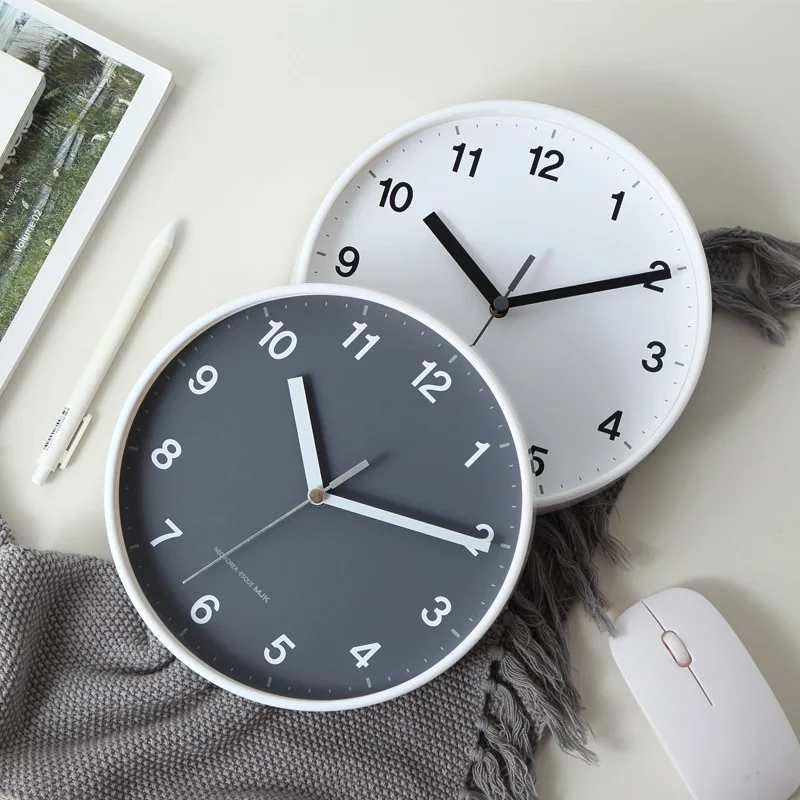 Silent 8-inch kitchen, bedroom, simple and creative home clock, mini fridge, bathroom small wall clock