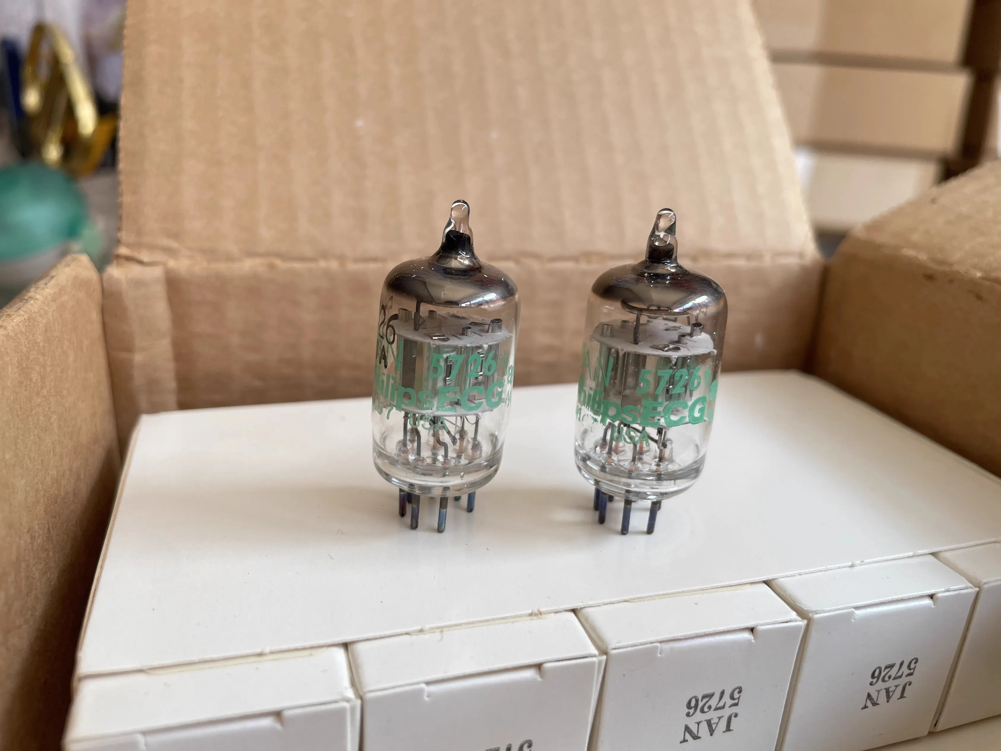 GHXAMP untuk Philips JAN 5726 Tabung Elektronik Ditingkatkan Ke 6H2 Tabung Penyearah Tujuh Pin 2 Buah