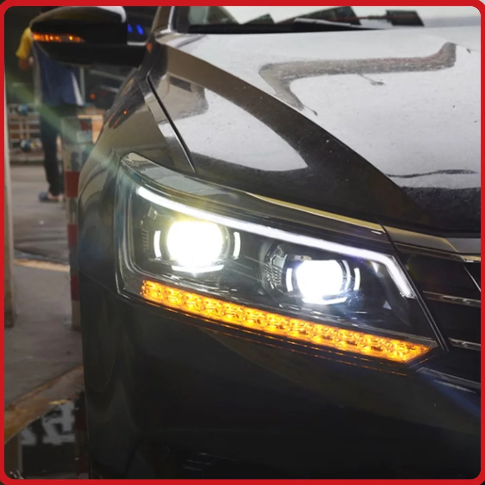 

Car Front Lamps For VW Passat B7 2016-2019 Headlights Assembly Upgrade LED for Low end to high end Streamer Turn Light