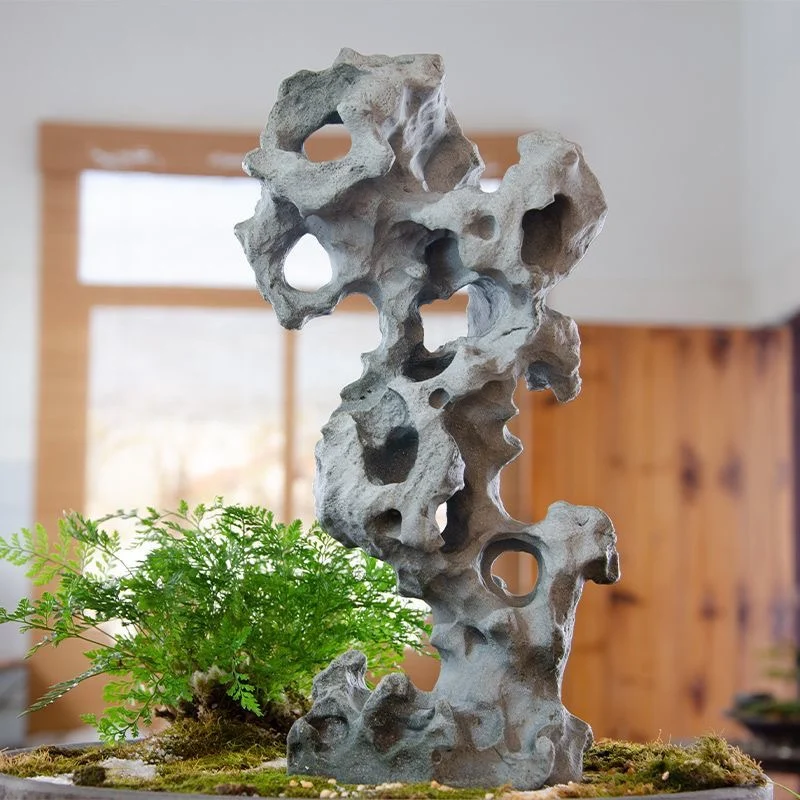Rockery Taihu Stone Decoration Simulation Bonsai Green Plant, Fish Tank Aquarium, Creative Chinese Sand Table Quicksand Landscap