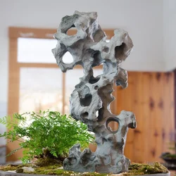 Rockery Taihu Stone Decoration Simulation Bonsai Green Plant, Fish Tank Aquarium, Creative Chinese Sand Table Quicksand Landscap