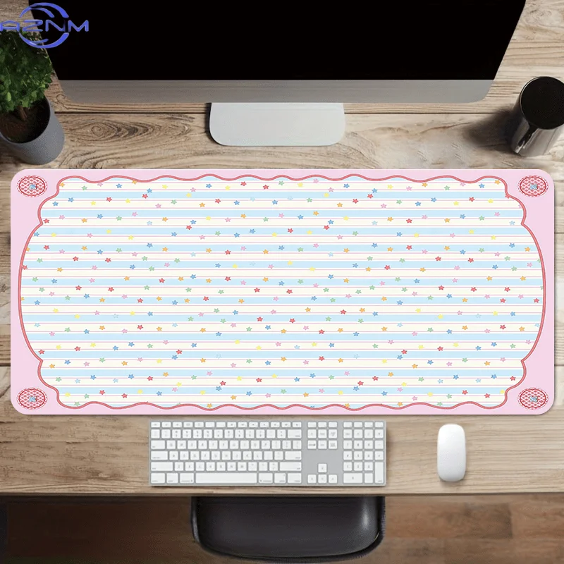 1pc a Striped Mouse Pad Measuring  cm, Featuring a Non-Slip Extended Design with a Colorful Pattern, Ideal for Decorating Your O