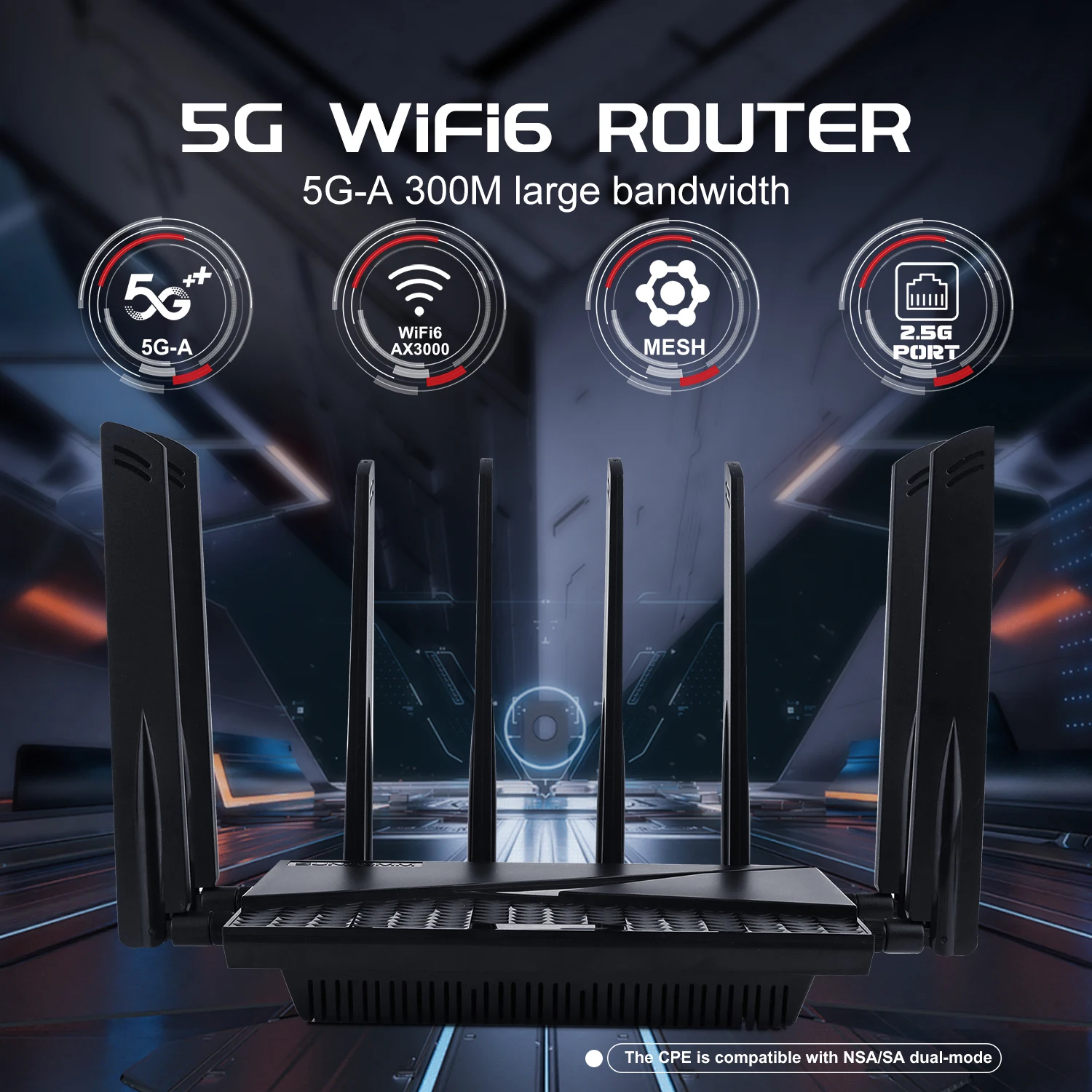 Hot Sale SUNCOMM SE05 5G Router Dual SIM Card AX3000 X62 X75 Home Office Gaming High Speed Internet WiFi 6 5G Router AA