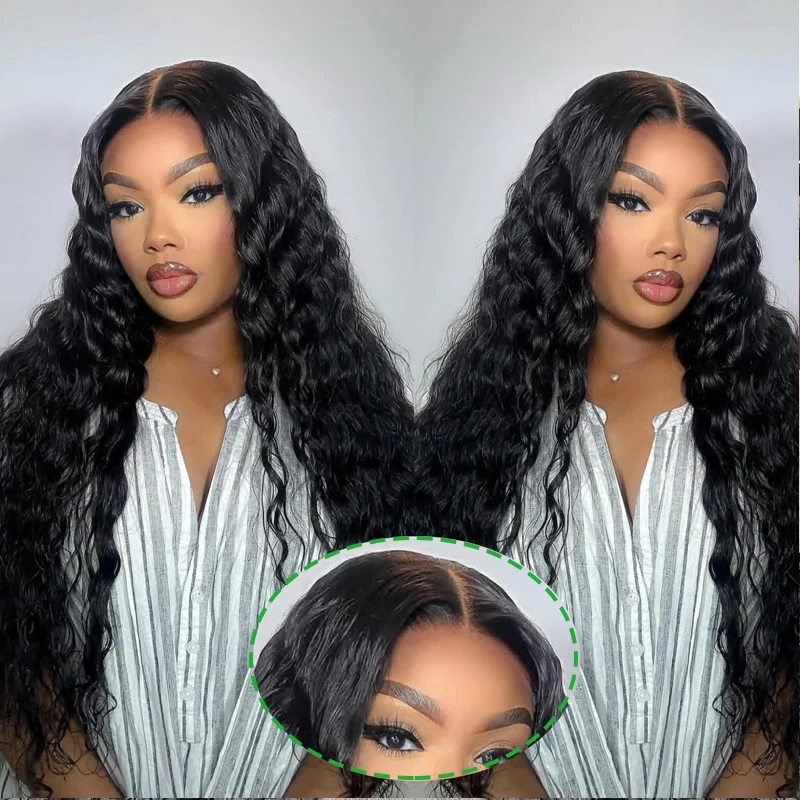Perruques Lace Front de 16 pouces, densité 200%, bouclées, pour femmes noires, avec dentelle frontale HD transparente 13x4, effet mouillé et ondulé