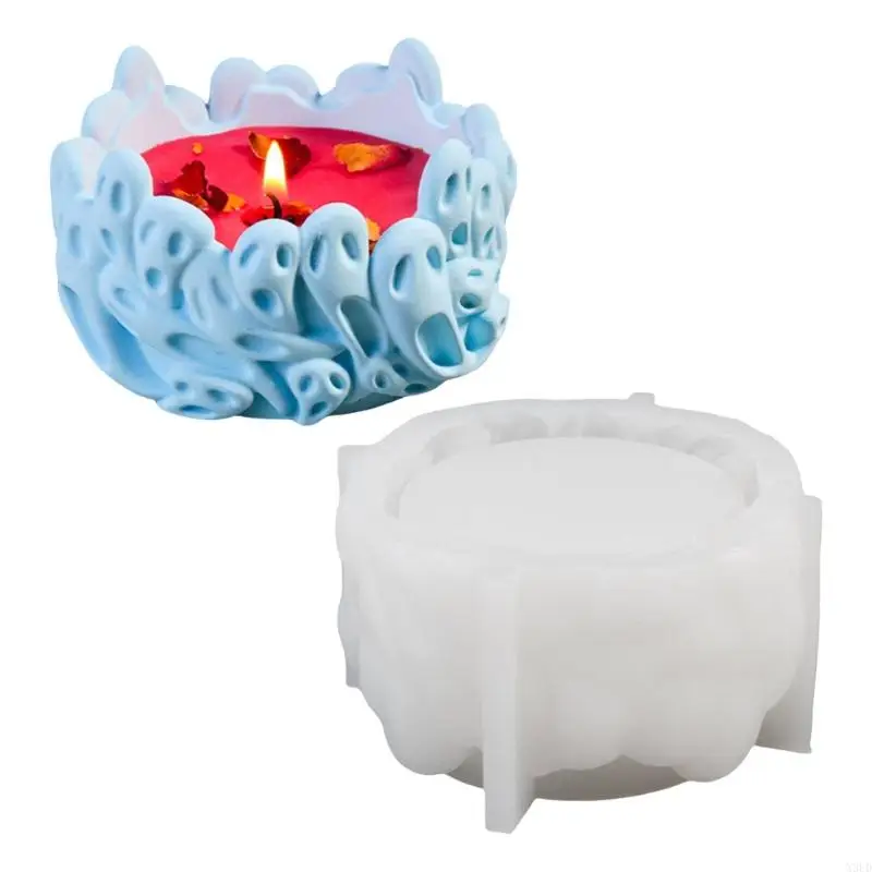 قوالب قاعدة شمعة شكل جمجمة لصياغة شمعدانات X3UD