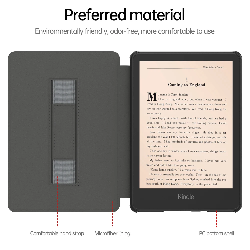 لـ Kindle Paperwhite 1 2 3 4 5 6 10th 11th 12th Gen 2024 2022 حافظة من جلد البولي يوريثان كابا لـ Kindle 10th Generation 2019