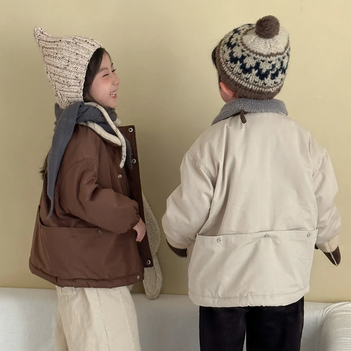 Winter Children Long Sleeve Fleece Coat Plus Velvet Thick Girls Padded Jacket Kids Clothes Boys Warm Quilted Jacket -2026