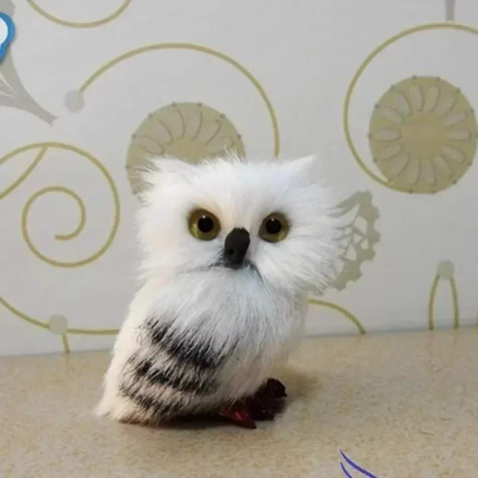 New 2026 Simulation Mini Plush Owl Decoration Plush Doll Gift Home Decoration Doll Artificial Owl Ornament Realistic Owl Doll