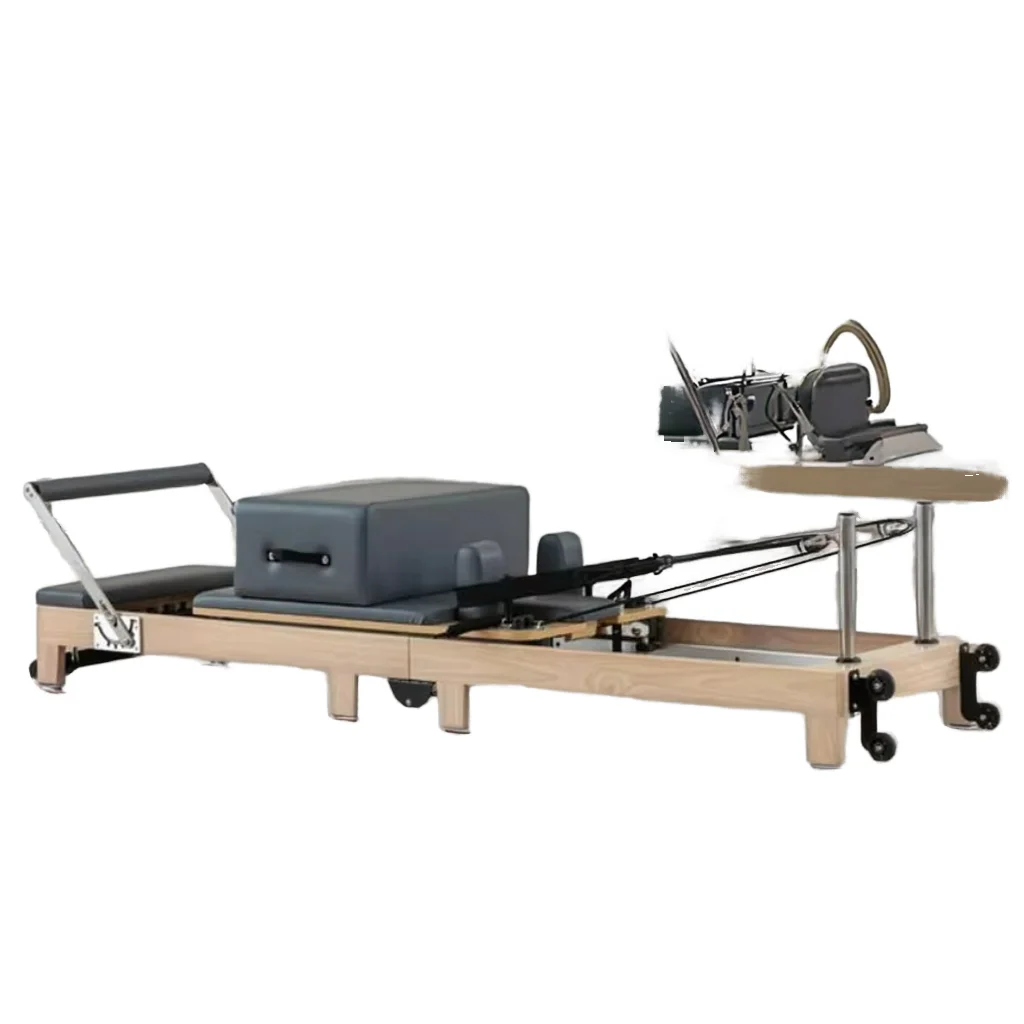 

OEM Brand Portable Adjustable Oak Pilates Reformers Durable Healthy Portable Pilates Yoga Equipment Studio Yoga Machine