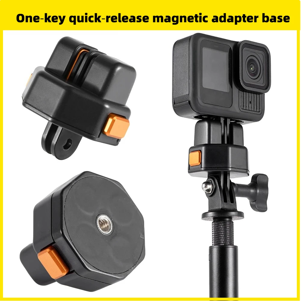 

Magnetic Quick Release Adapter Base Mount Bracket for Gopro 13 12 11 10 9/DJI Action 5 Pro/4/3 Camera Accessories VEVLO