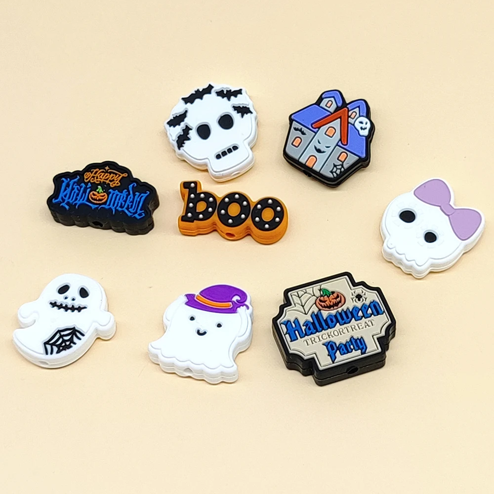 New Halloween Bpa Free Silicone Focal Beads For Beadable Pens Accessories Bulk Wholesale