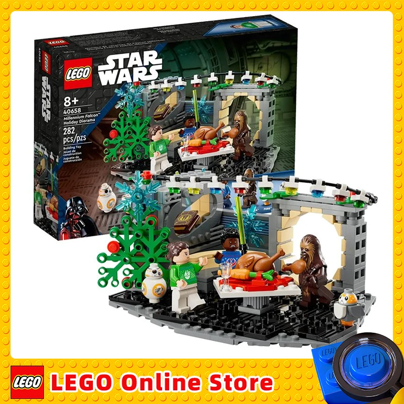 LEGO Star Wars 40658 Millennium Falcon™ Holiday Diorama buildable Christmas tree mistletoe a plate of turkey gift moc