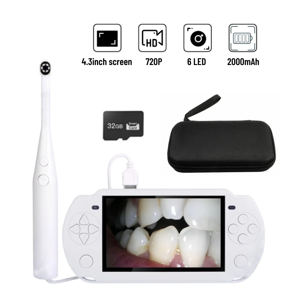 2MP HD Handheld Home Care Endoscope Camera  Tool with 4.3 Inch IPS Screen