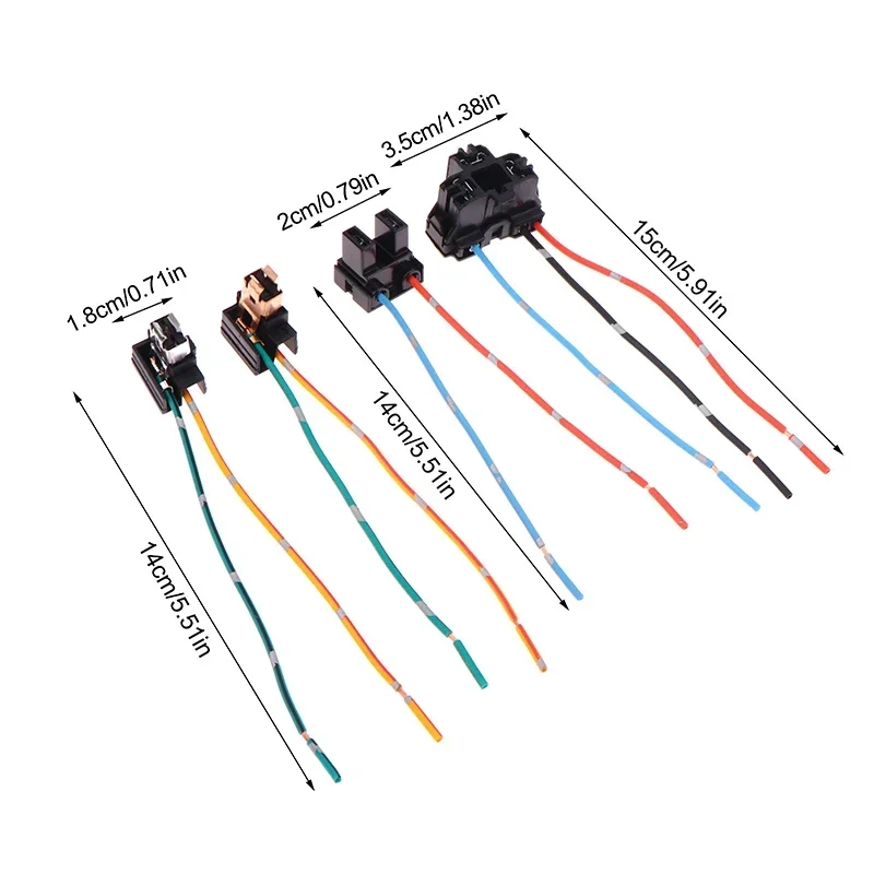 2 قطعة المصباح الكهربي المقبس الأسلاك تسخير موصل محول القابس خط ل H1 H7 H4 لمبة سيارة العلوي اتصال المقابس #6