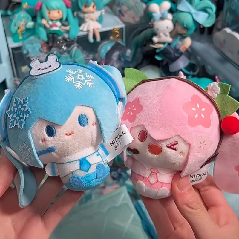 

In Stock Original Hatsune Miku 6 Styles Keychains Four Seasons Flower View Series Plush Pendant Doll Anime Peripheral Toys Gift