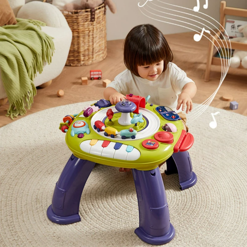 

Multi-faceted Functional Music Sound Toy Children's Educational Learning Tables Acousto-optic Speech Kids Electronic Toys