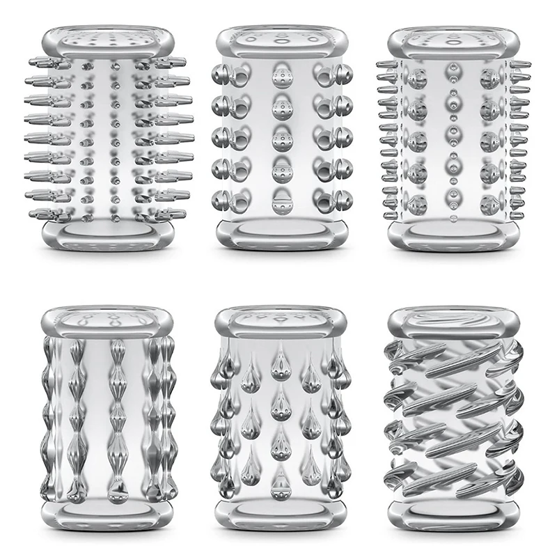 6PCS Durable Silicone Cock Rings Set Male Delay Ejaculation Scrotum Lock Ring Couples Adult Sex Toys Penis Ring 18+